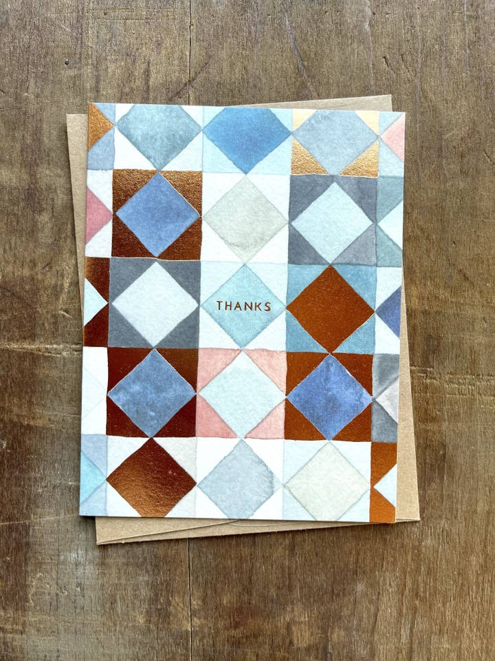 "Thanks," Greeting Card for wholesale by Katharine Watson