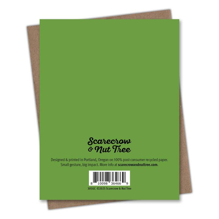 Scarecrow & Nut Tree - Wholesale Love Card - Garden Grow Zucchini - Recycled Sexy Love Card For Gardeners2