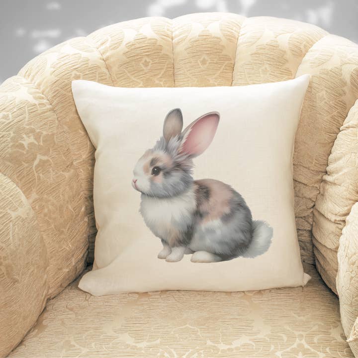 Go Charlotte - Venta al por mayor Funda de cojín - Funda de almohada con forma de conejo marrón y gris1