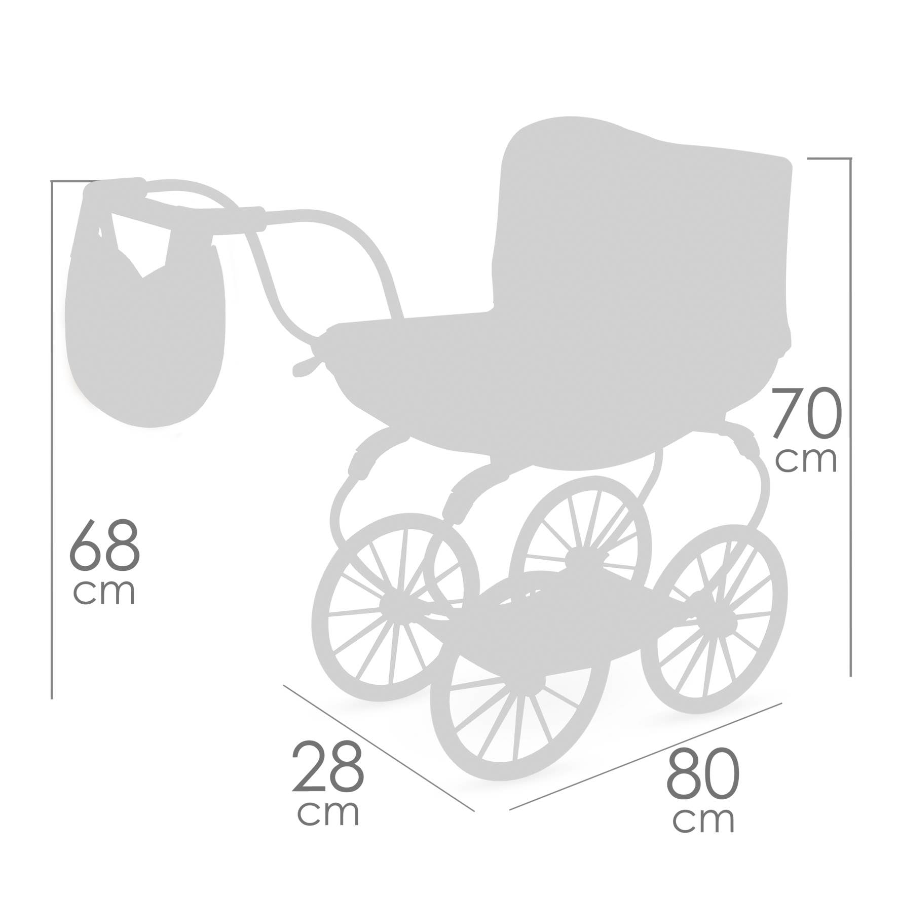 DeCuevas Toys – wholesale Doll pram – Kids – 87074 "Tulipe" Doll Carriage7