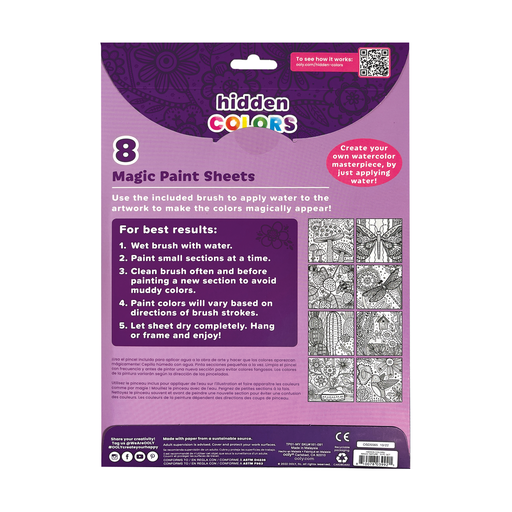 OOLY - Wholesale Art Set - Kids & Baby - Hidden Colors: Magic Paint Sheets - Magic Nature (9 PC Set)1