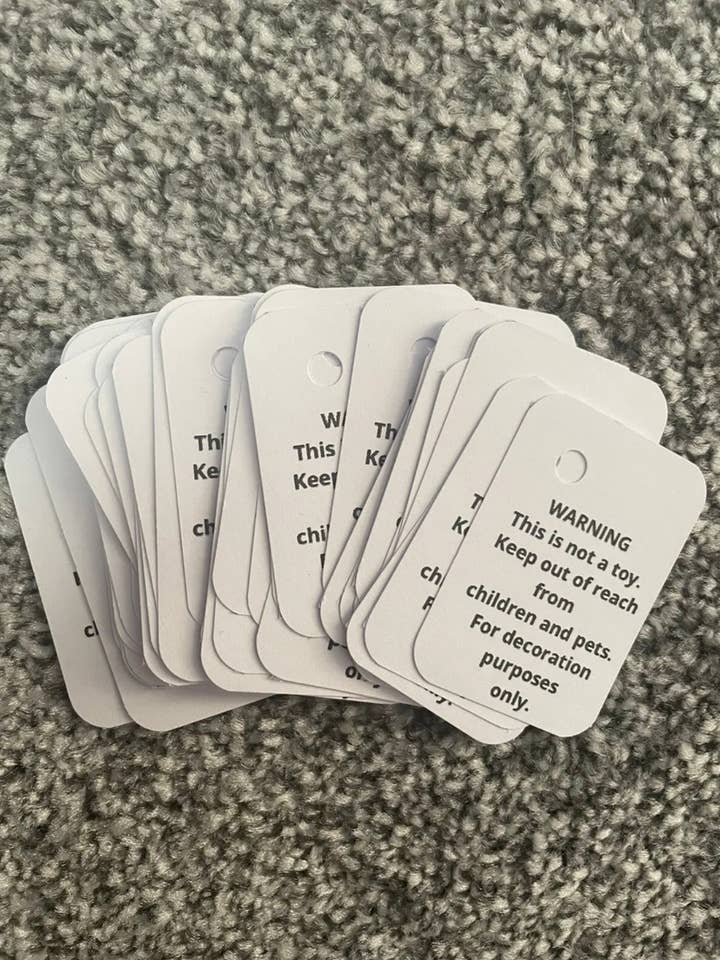 X50 This Is Not A Toy Labels for wholesale by Ted @ Bea