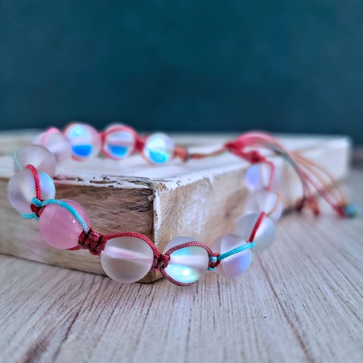 Summer Indigo - Venta al por mayor Juegos de joyas - Pulseras chakras intencionales - Cierre de borlas - Juego de 7