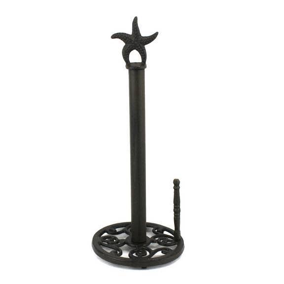 Cast Iron Starfish Paper Towel Holder 15" for wholesale by Hampton Ironworks