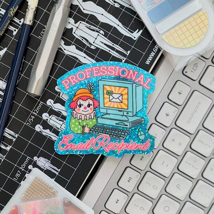 The Peach Fuzz - Wholesale Sticker - Professional Email Recipient Glitter Sticker1