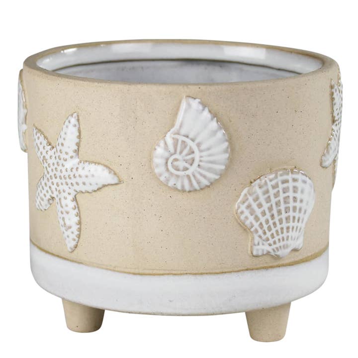 Seashell Cachepot, Ceramic for wholesale by HomArt