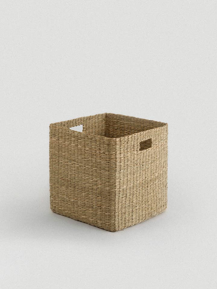 Seagrass Storage Basket – Puno Tall Square for wholesale by SUNNY HOME