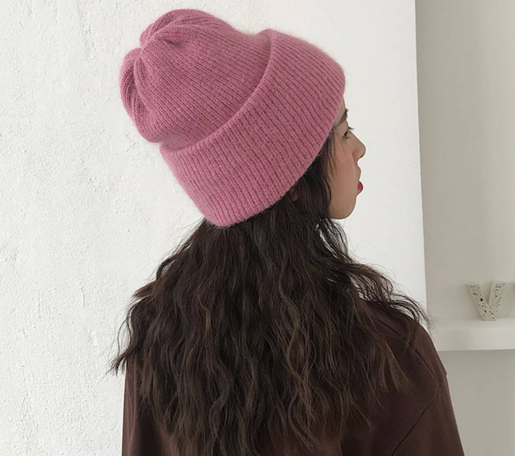 FanakoStudioNYC - Vente Bonnet – femme - Nouveau, chapeau en fourrure de lapin angora, bonnet. Cadeau de Noël0