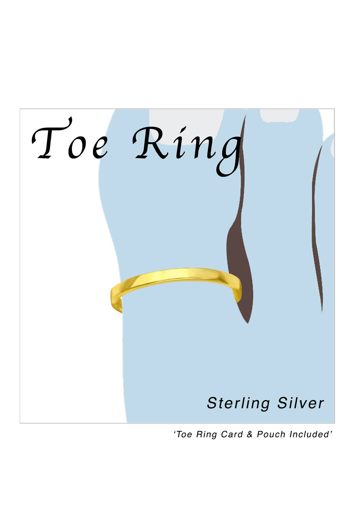 Zoey Simmons – wholesale Toe ring – 18k Vermeil Band Adjustable Toe Ring - VM0