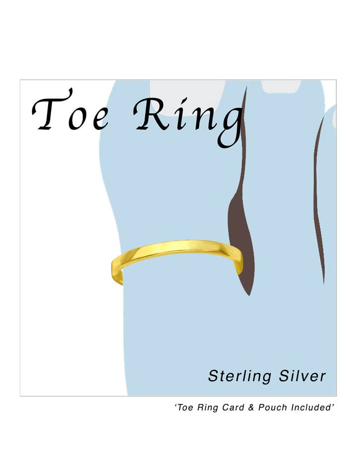 18k Vermeil Band Adjustable Toe Ring - VM for wholesale by Zoey Simmons