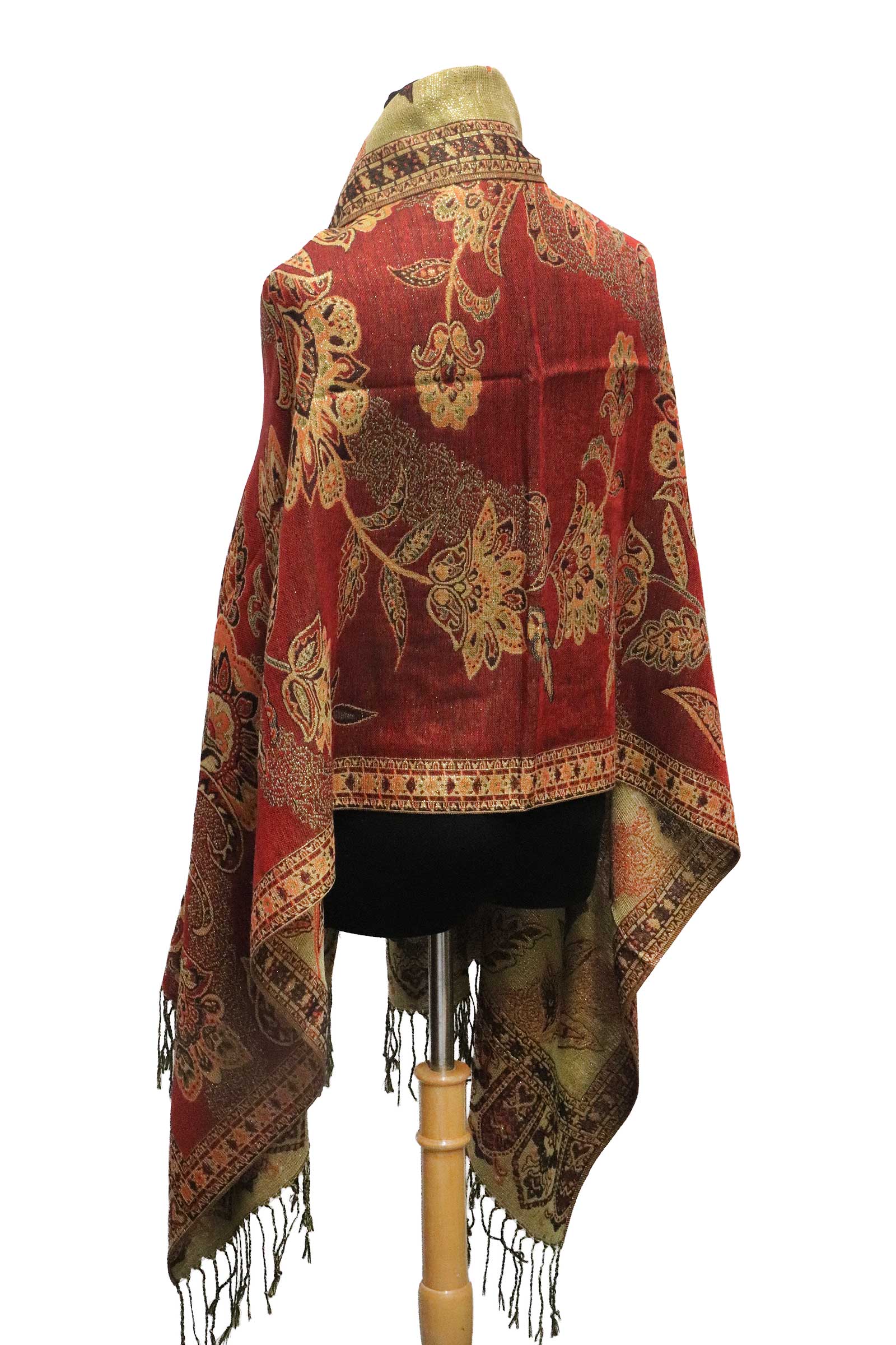 Assorted Paisley Vineyard Metallic Twist Pashmina Shawl for wholesale on Faire5