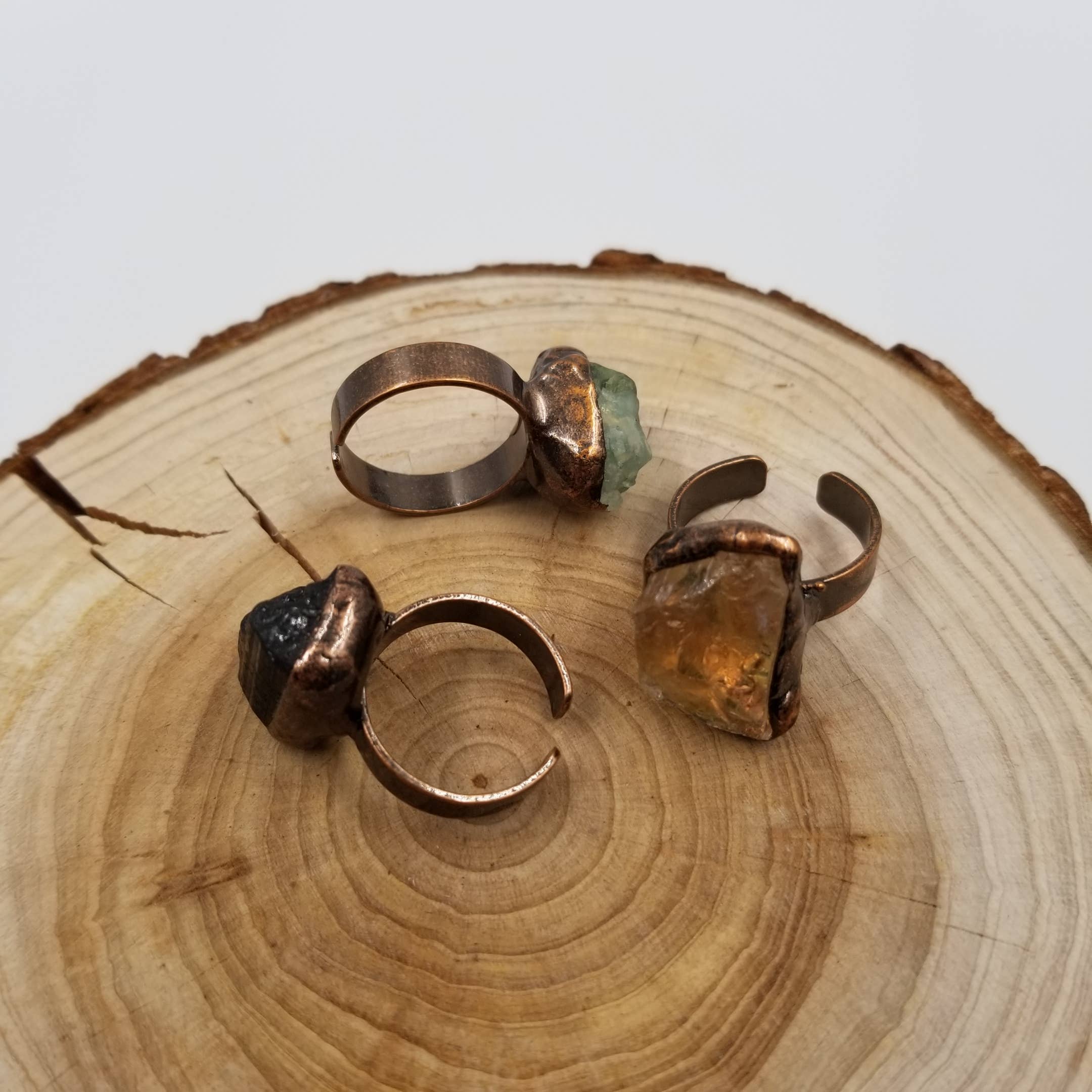 CHAKRA JEWELRY - Wholesale Cocktail/statement ring - Adjustable Natural Stone Chakra Ring4