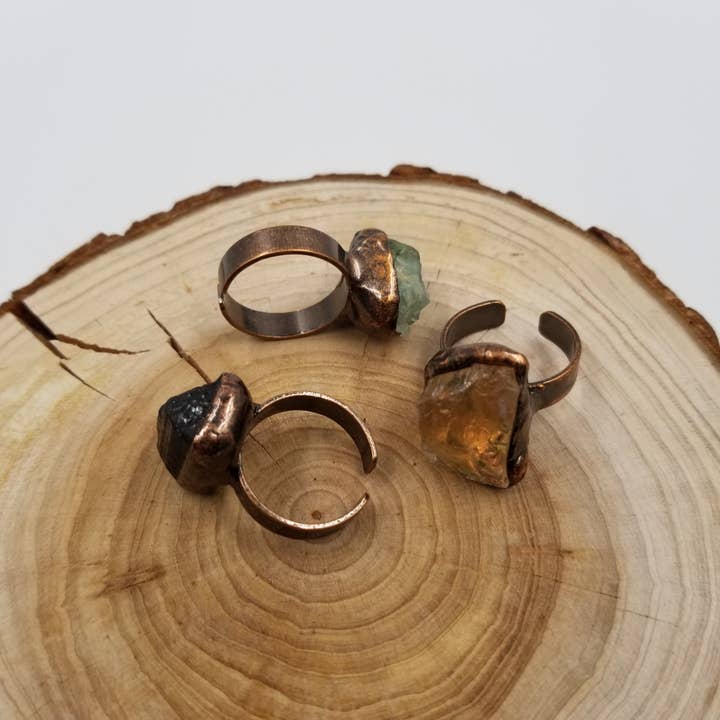 CHAKRA JEWELRY - Wholesale Cocktail/Statement Ring - Adjustable Natural Stone Chakra Ring4