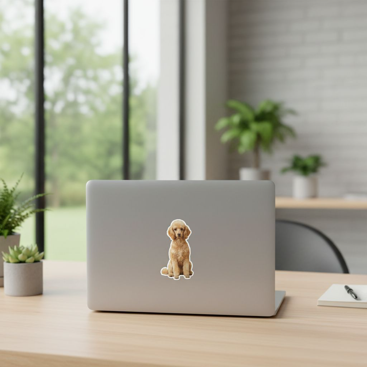 Designs by Mysh - Wholesale Sticker - Poodle Sticker – Elegant Curly Pup (3")3