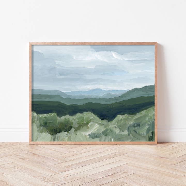 "View From Our Cabin" Art Print for wholesale by Katie Garrison Art