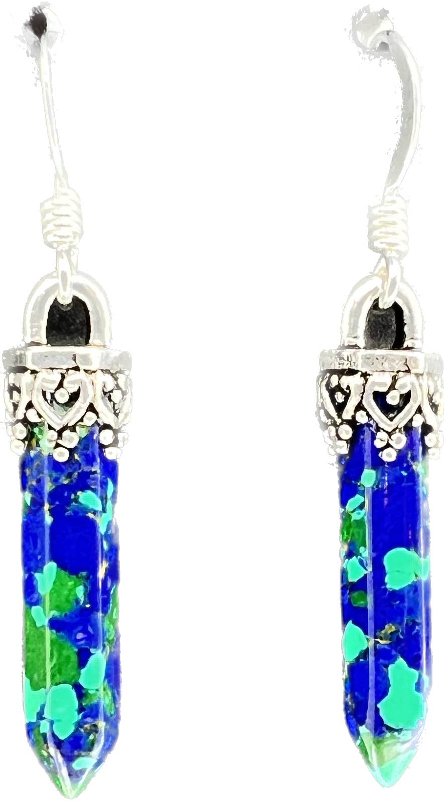 Nirvana LLC - Wholesale Dangle Earrings - Azurite Mini Point Earrings
