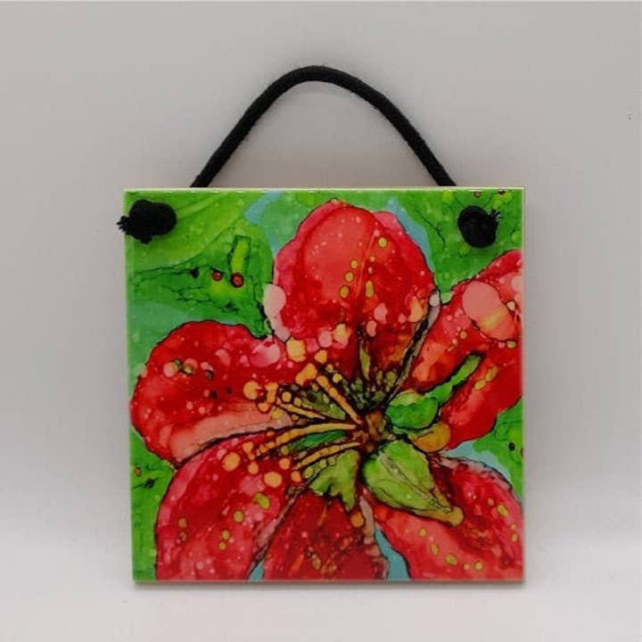 Hibiskus-Keramikfliesen für den Großhandel von Florida Vibes Art / Mungo Key Designs