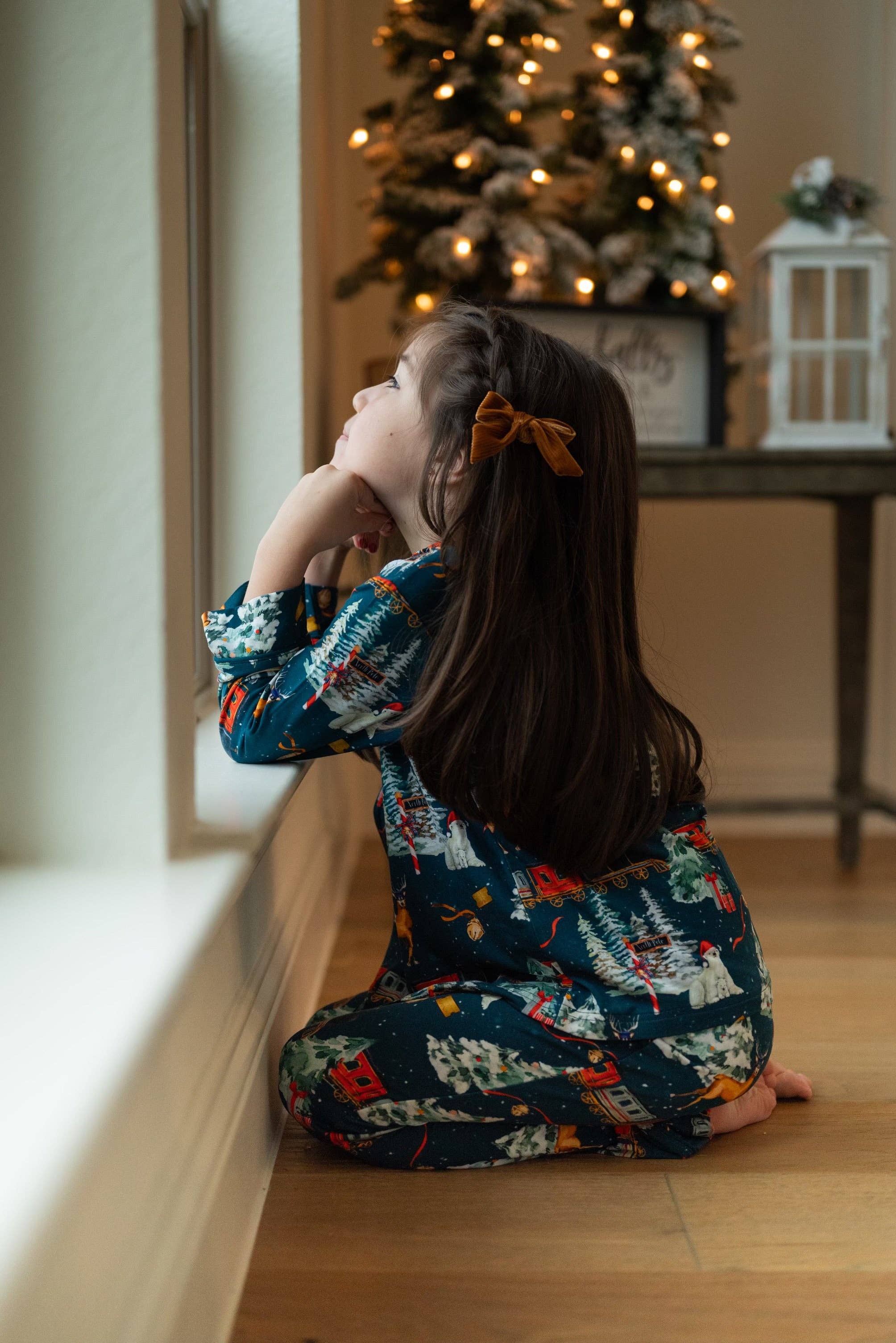 Riley & Rett - Vente Haut et bas de pyjama – enfant - Chemises traditionnelles à boutons North Pole Express0