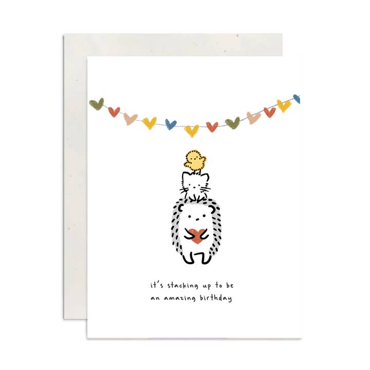 Stacking Up Birthday Card for wholesale by Tales of Eleanor