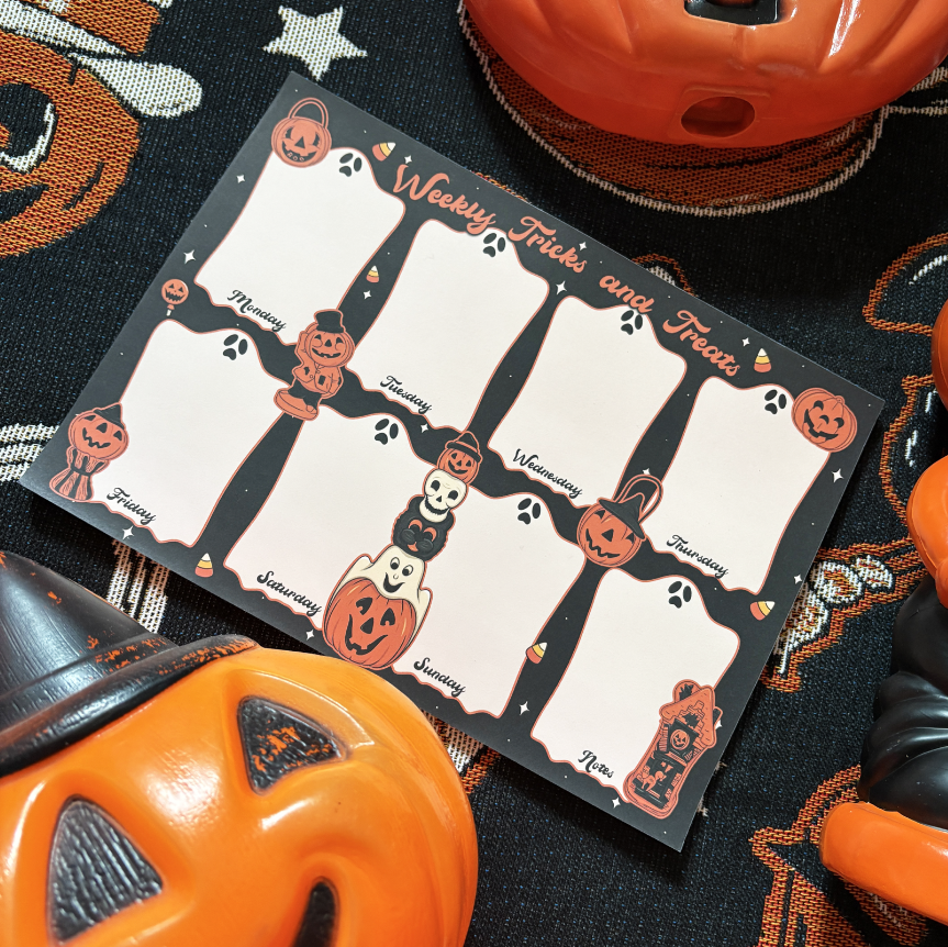 October 31st – wholesale Notepad – Weekly Tricks and Treats Weekly Planner0