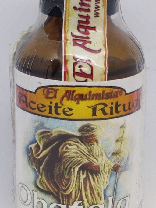 Ritualized OBATALA OIL, manufactured in Spain for wholesale by El Alquimista