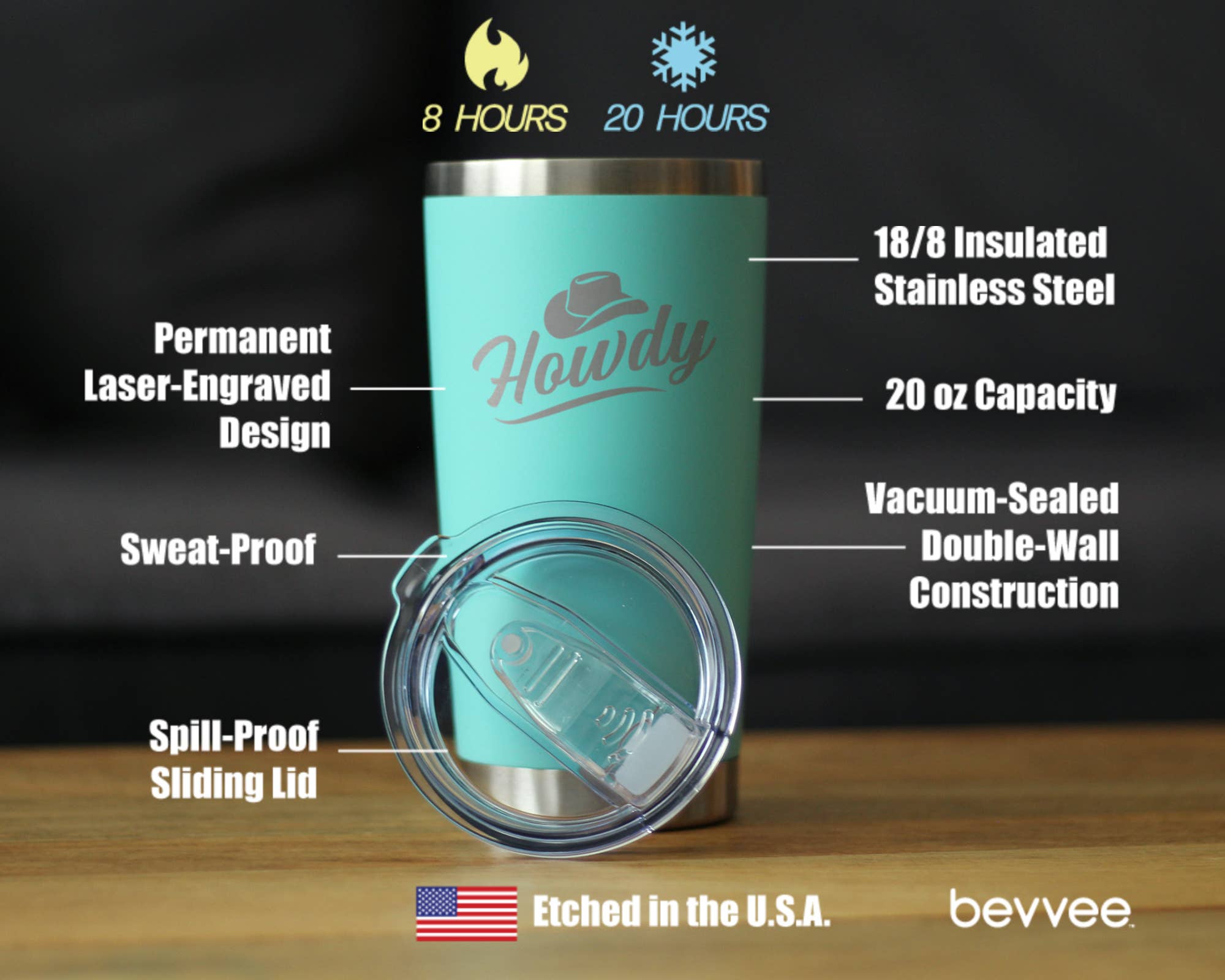 bevvee - Wholesale Insulated Mug/Tumbler - Howdy Insulated Travel Tumbler - Western Party Gifts8