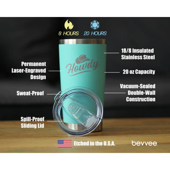 bevvee - Wholesale Insulated Mug/Tumbler - Howdy Insulated Travel Tumbler - Western Party Gifts8