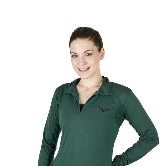TuffRider Ladies Taylor Long Sleeve Polo for wholesale by JPC Equestrian