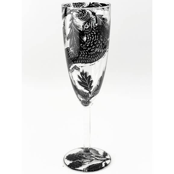 Wildwood Champagne Flute Hare for wholesale by Rob Turner THE ART OF TABLEWARE