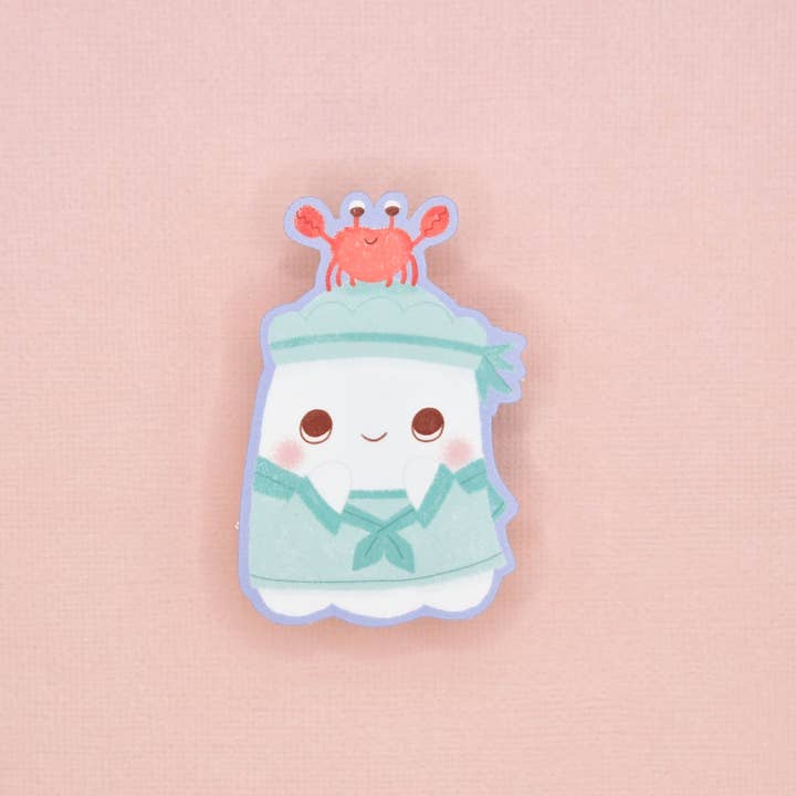Alejandro the Ghost Stickers | Sailor Series for wholesale by Teeny Wonders, Art by Ariana Padron