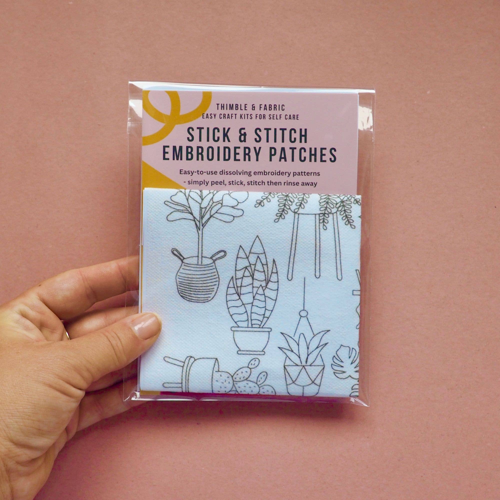 Thimble and Fabric - Vente Accessoire de broderie/point de croix - Motifs de Plantes d'Intérieur pour Broderie à Coller et à Coudre2