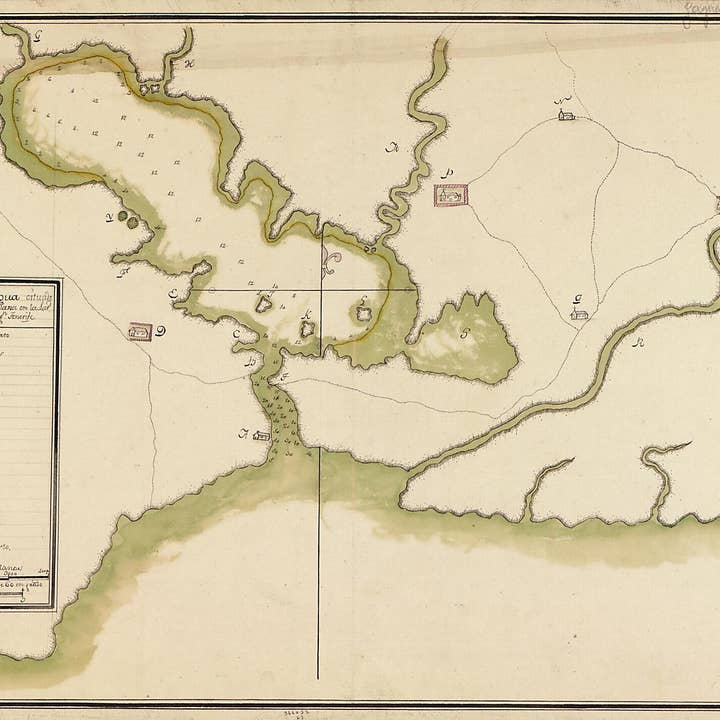 Relic Map Co. - Wholesale Map - Plano Del Puerto De Jagua Cituado En La Costa Del S. De La Ysla De La Havana En La Latd. N. De 21⁰51ʹ Y En Longd. De 294⁰54ʹ Segn. Tenerife 1700