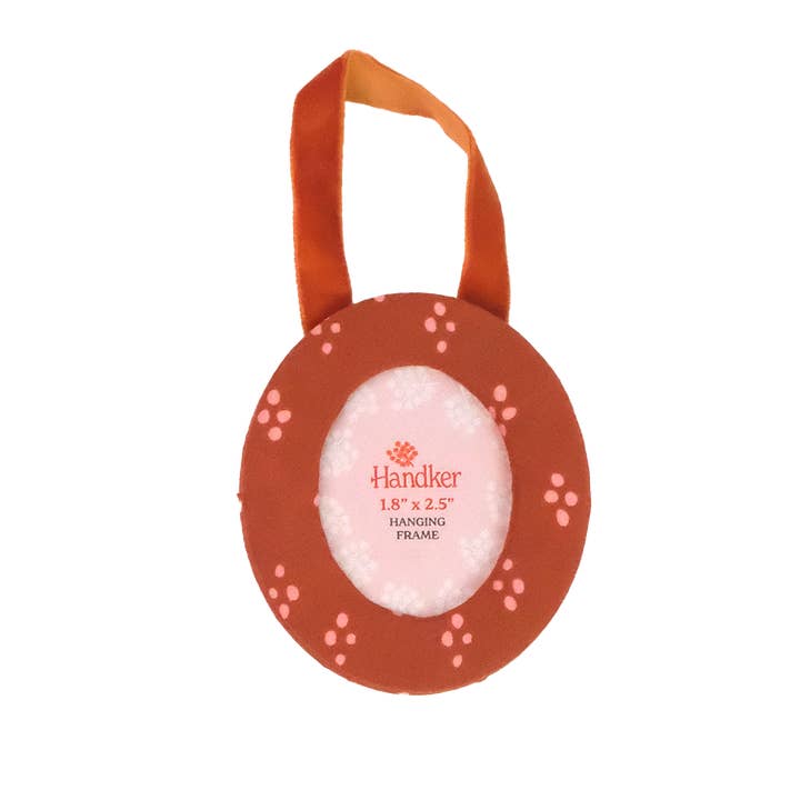 Handker Bandanas - Wholesale Ornament - Red Dottie Fabric Frame Ornament1