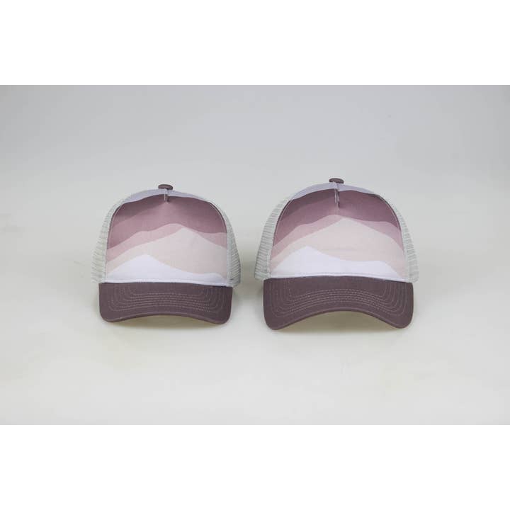 Wild Child Hat Co - Wholesale Kids Hat - Kids - Purple Mountain Trucker Hat Toddler Size4