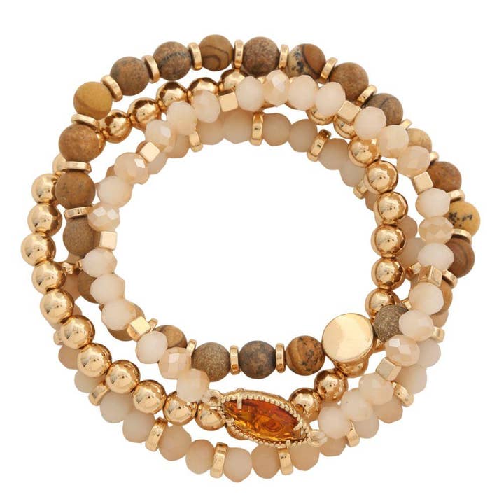 anbfashion - Wholesale Charm/Dangle Bracelet - Multi Stretch Beads Bracelet BD-10161