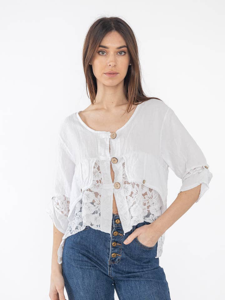 LINEN & COTTON HOUSE - Wholesale Jacket - Women's - VEST IN LINEN 9207 SPRING SUMMER