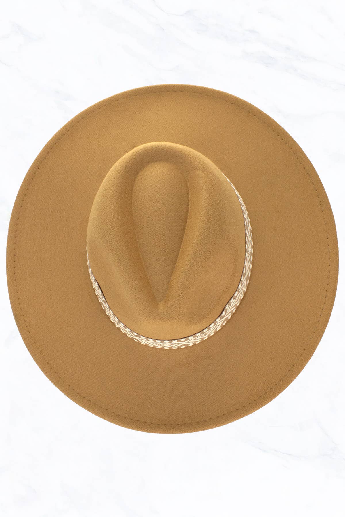 Suzie Q USA - Wholesale Fedora - Women's - Big Brim Peach Heart Top Aztec Pattern Belt Jazz Hat12