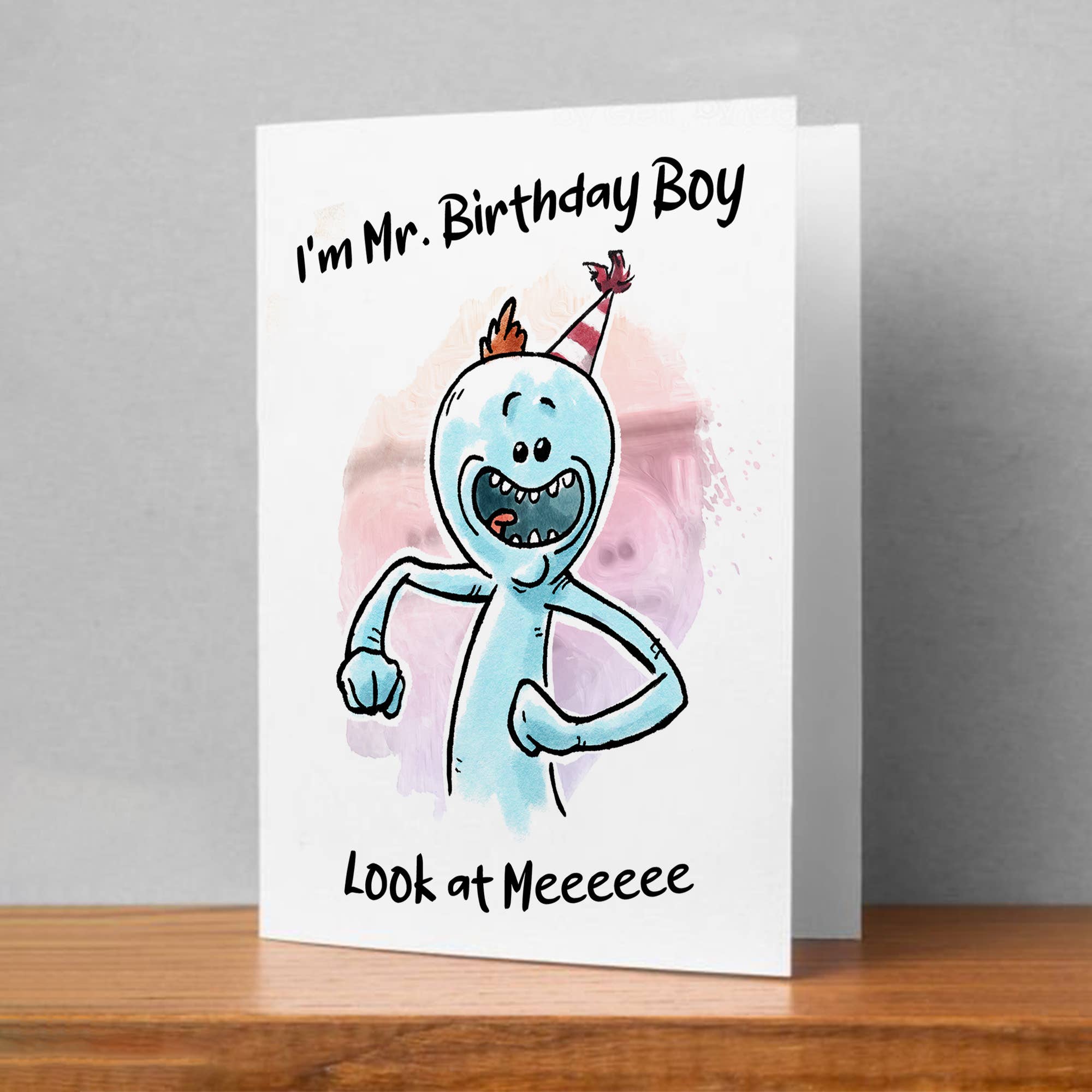 Aaron Millard Illustration - Wholesale Birthday Card - "Look at Meeee" - Sci Fi Grandpa Themed Birthday Card3