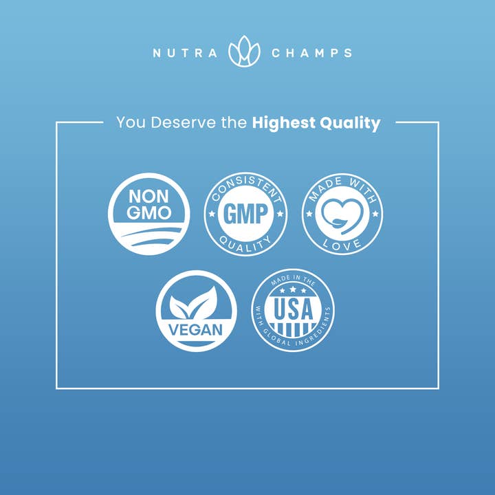 NutraChamps - Vente Supplément oral/vitamine - L-théanine | Favorise l'humeur, la concentration et le soulagement du stress7