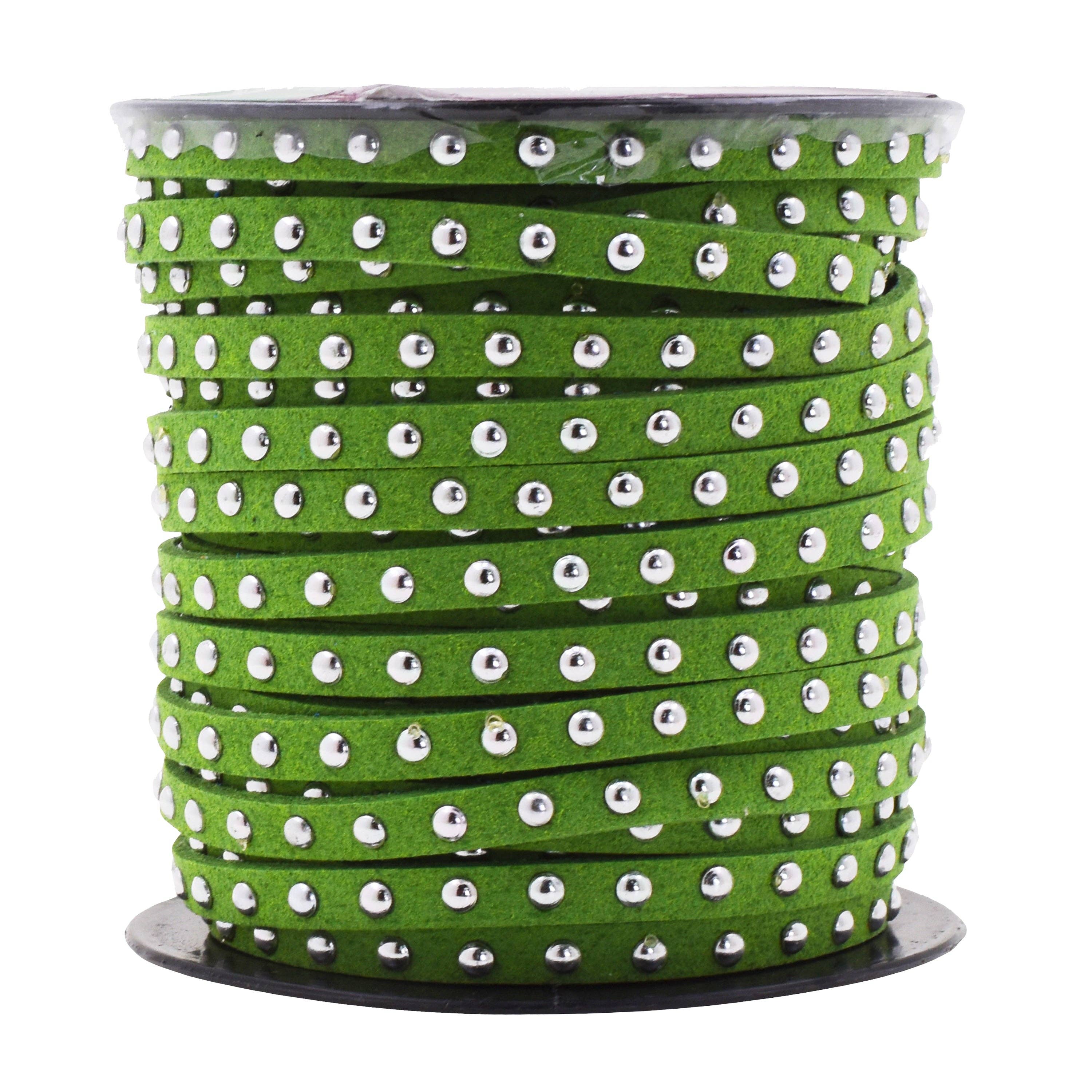 Mandala Crafts - Wholesale Craft supplies - 5mm Studded Faux Suede Cord Rope for Jewelry Making9