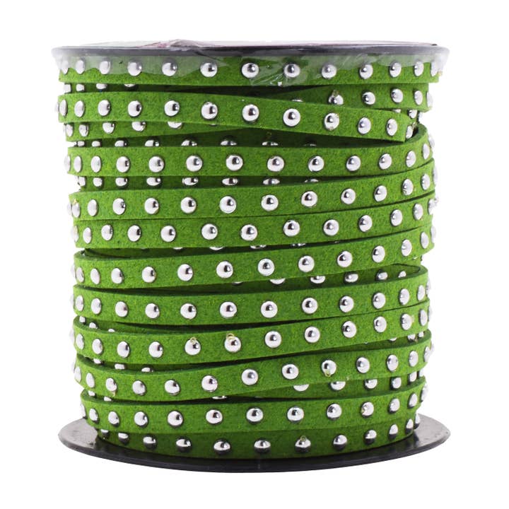 Mandala Crafts - Wholesale Craft supplies - 5mm Studded Faux Suede Cord Rope for Jewelry Making9