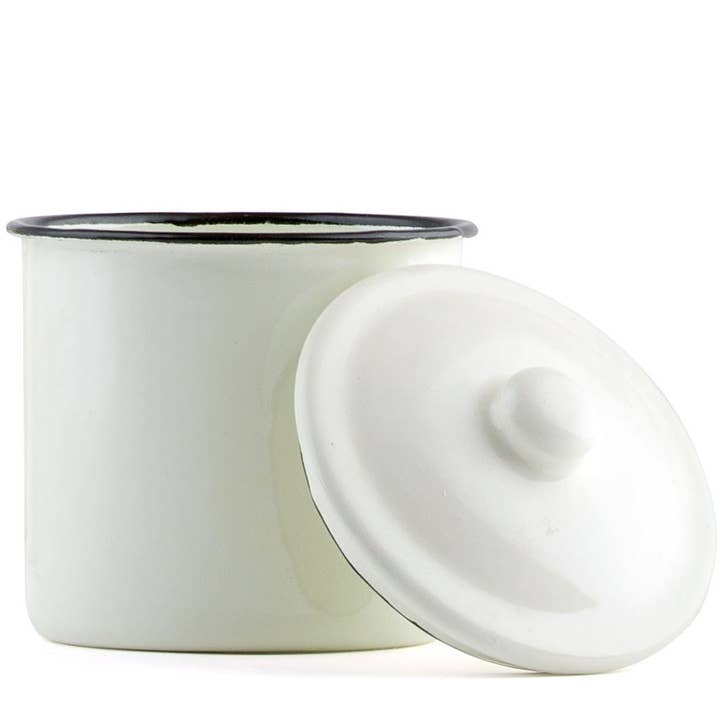 Weddingstar Inc. - Wholesale Canister - Vintage White Enamelware Canister With Lid Favor (4)