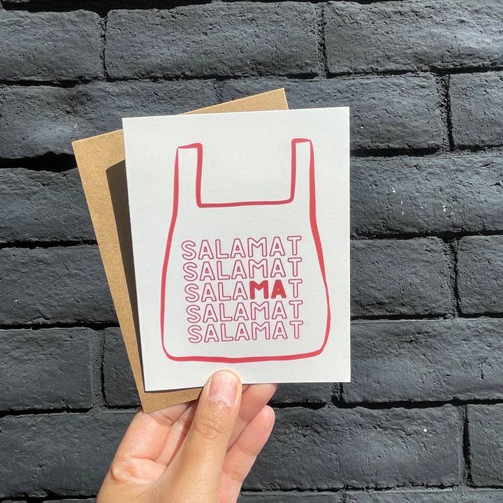 Salamat Ma Mother's Day Blank Filipino Greeting Card for wholesale by Maarte by Jan