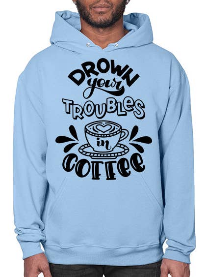 dränk dina bekymmer i kaffe 932# - kaffe- Hoodie för wholesale av tshirt unlimited