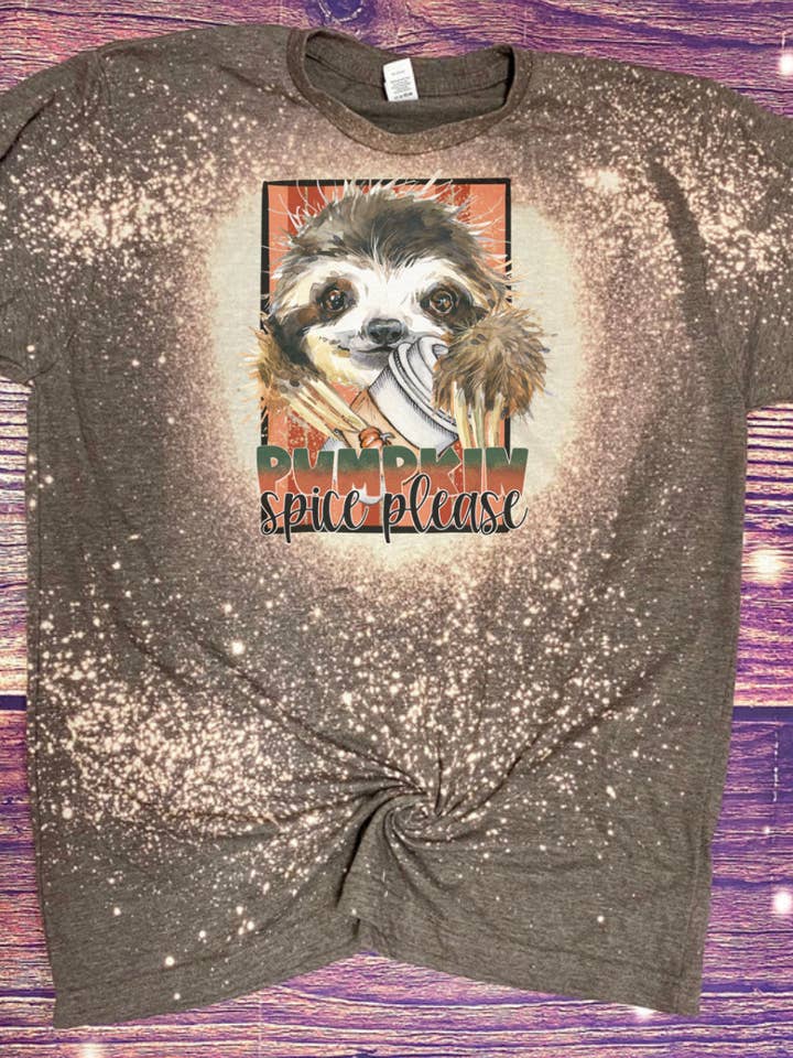 Pumpkin Spice Please Bleach Tee for wholesale by Cute As A Rustic Button