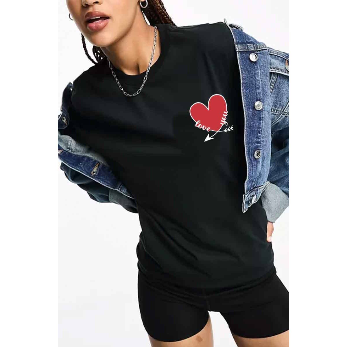 crashangel.us - Wholesale Screen Printed T-Shirt - Women's - POCKET RED HEART GRAPHIC WOMEN GRAPHIC TEE0