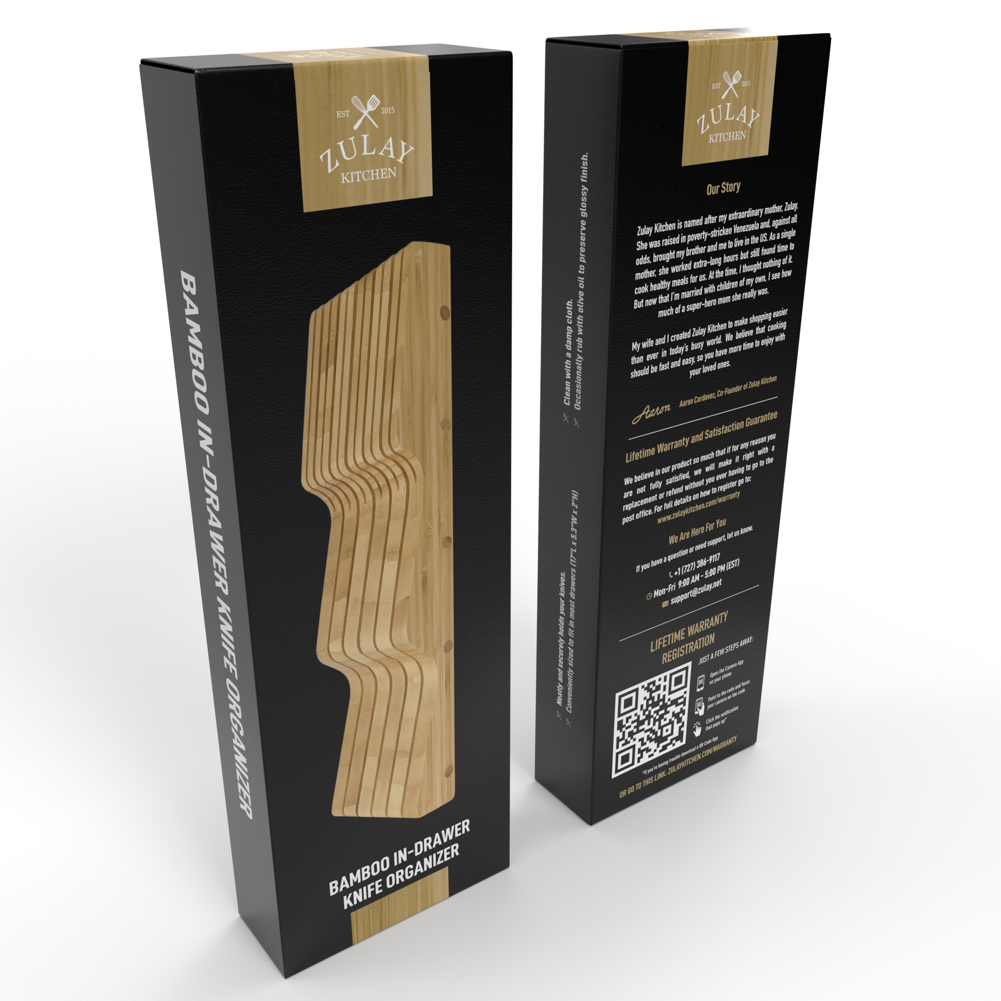 Zulay Kitchen – wholesale Knivförvaring – Insats för bambuknivlådor1