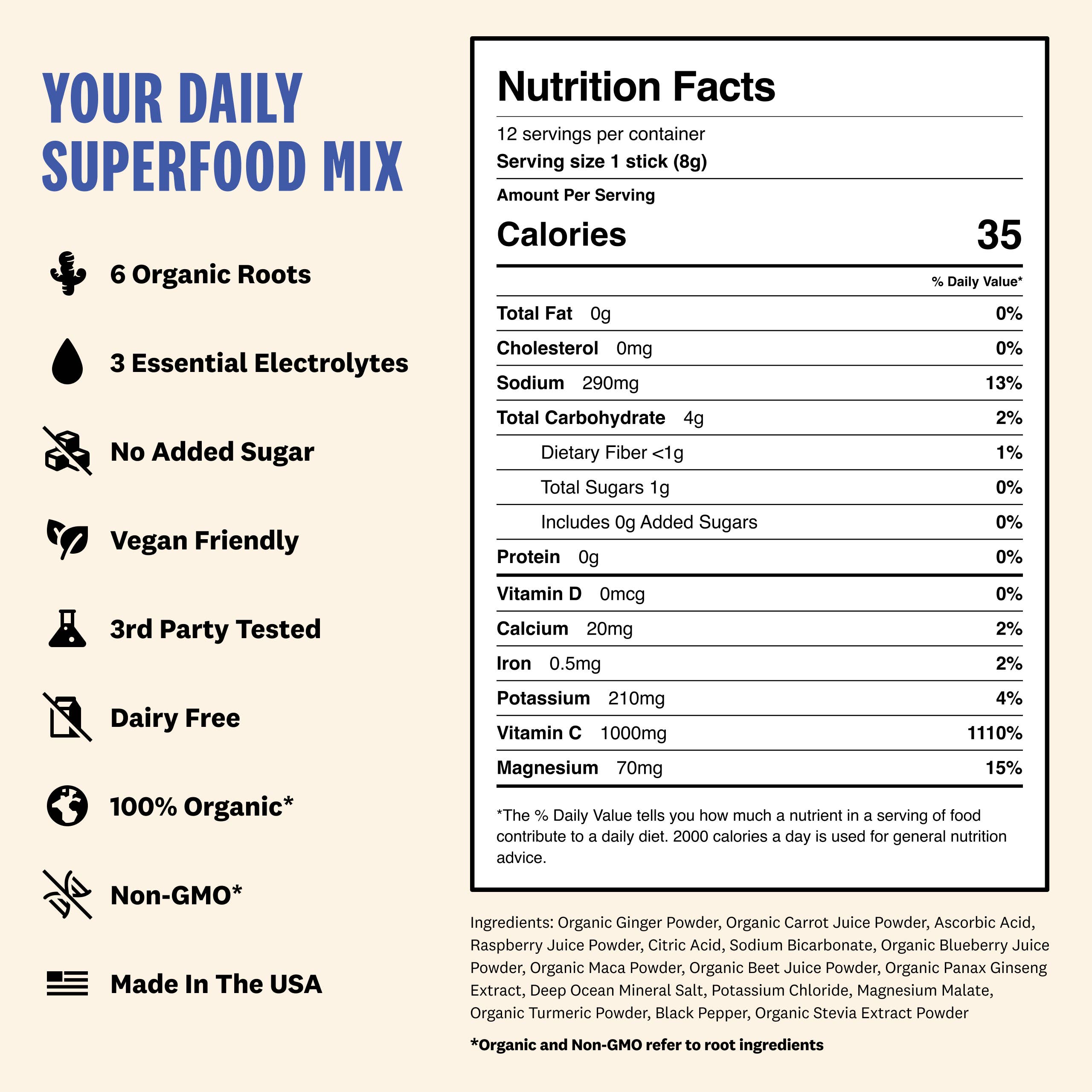 Superoot - Venta al por mayor Proteínas en polvo - Mezcla de Superalimentos para Inmunidad e Hidratación - Bayas Mixtas | 12 unidades1