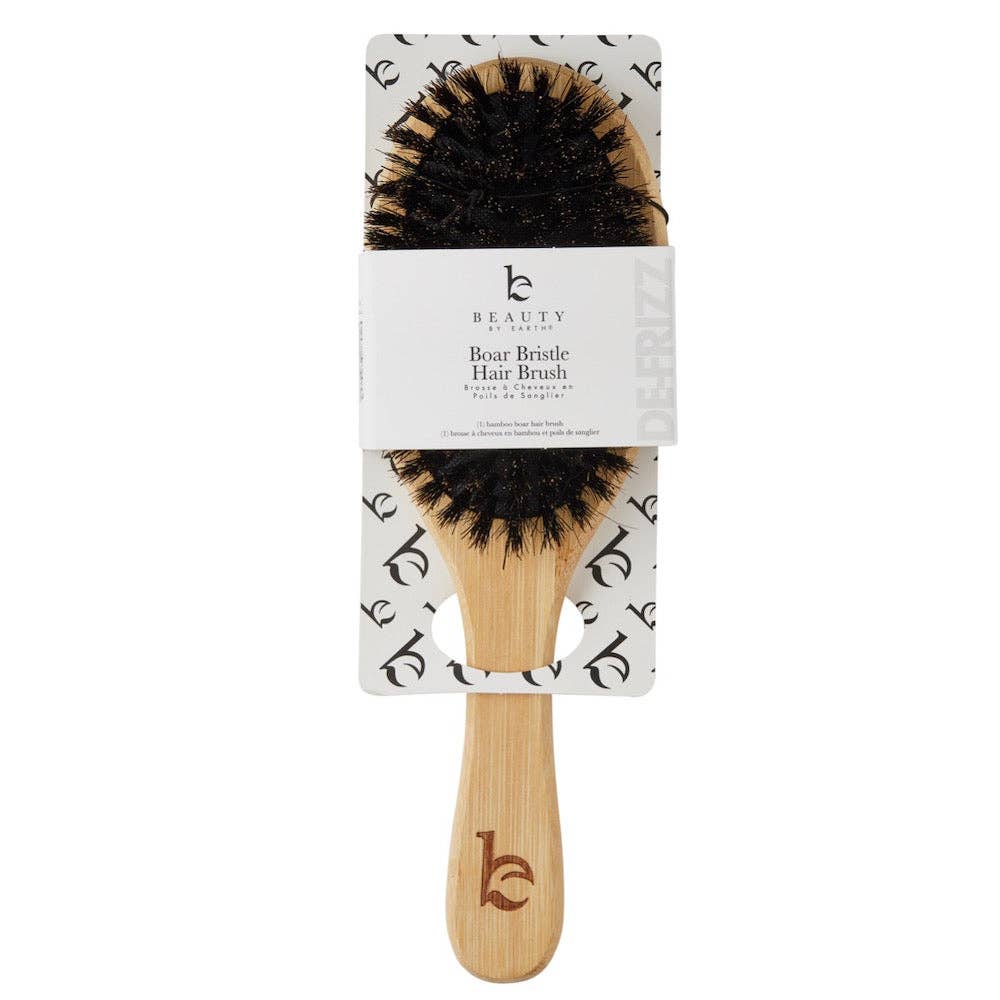 100% Boar Bristle Hair Brush – Beauty by Earth