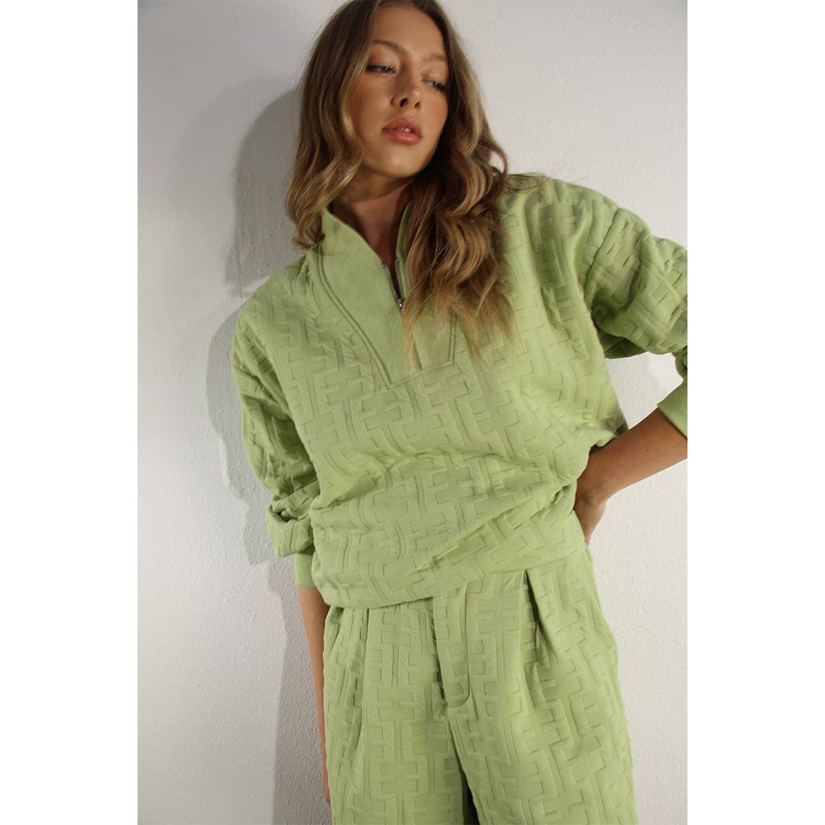 Mulla - Wholesale Top & Short Set (NOT Loungewear) - Women's - Textured Beige Lounge Set9